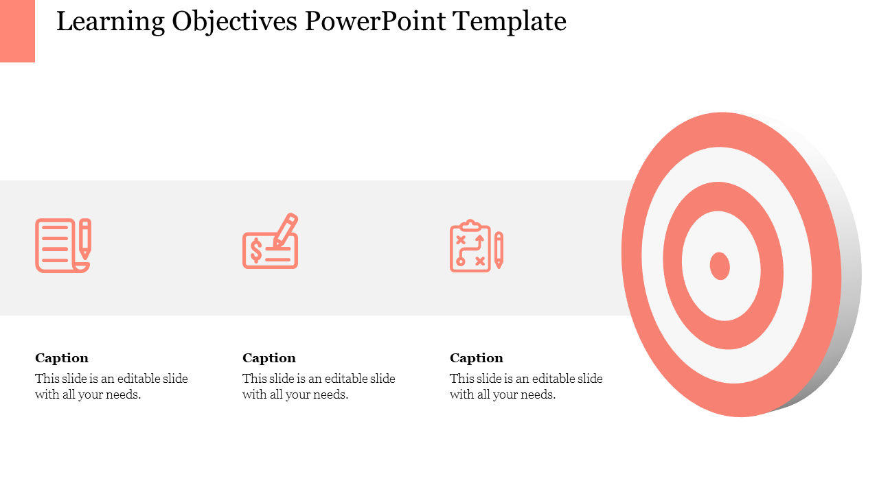 Best Learning Objectives PowerPoint Template Slide